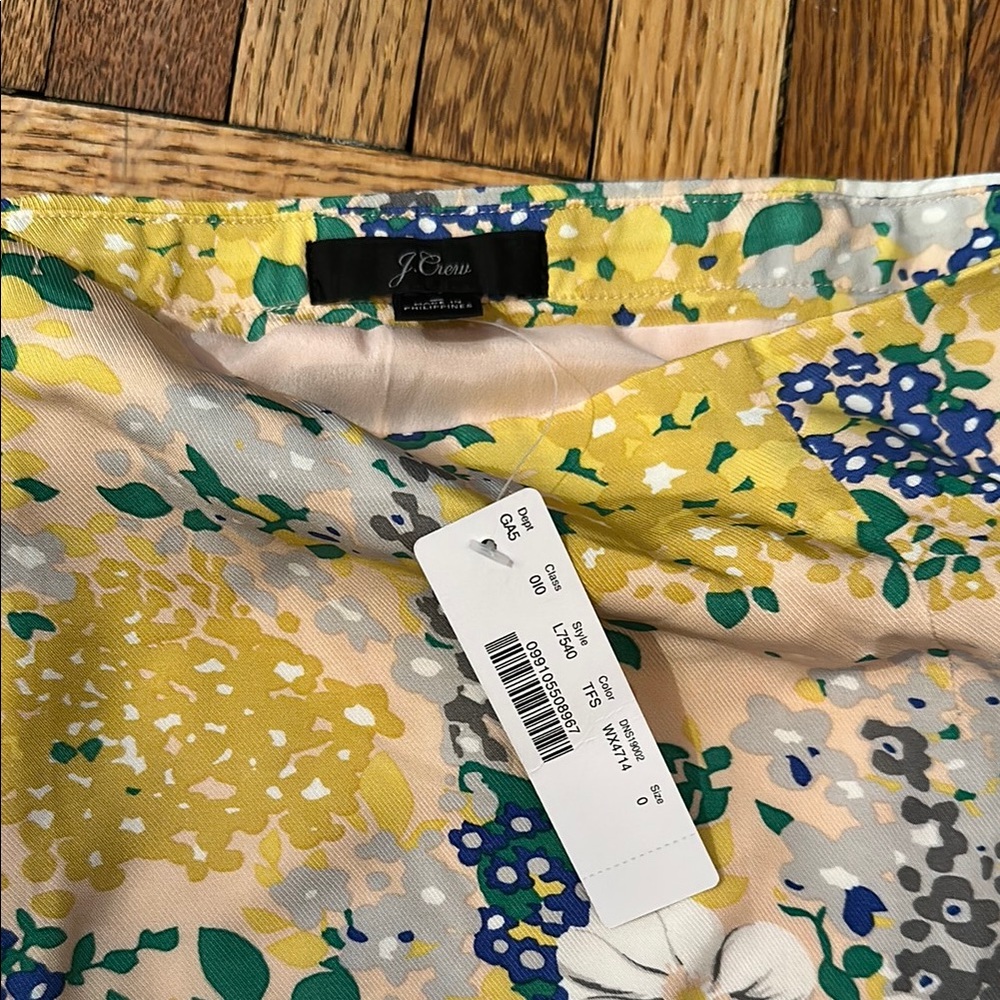J. Crew Floral Midi Slip Skirt Casual Resort Wear - Picture 3 of 4
